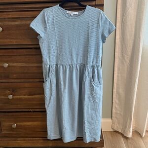 Blue Short Sleeve Dress
